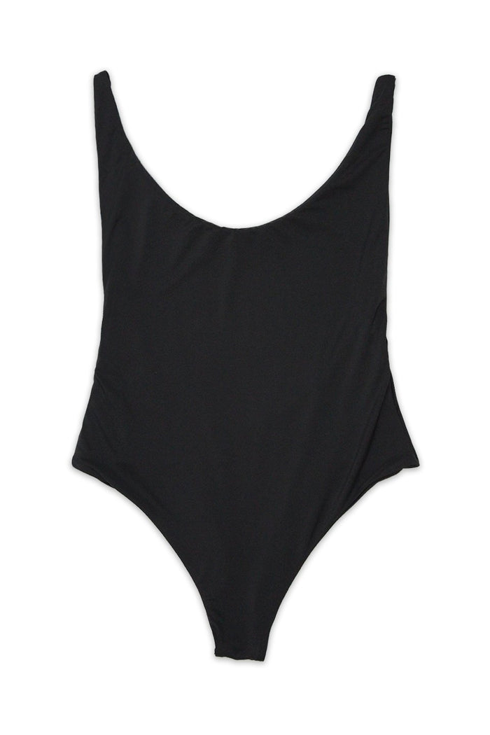 Ada High Cut Thong One Piece in Black