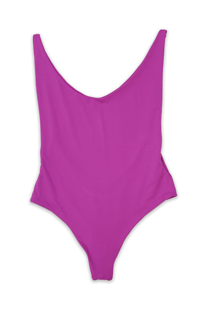 Ada High Cut Thong One Piece in Purple