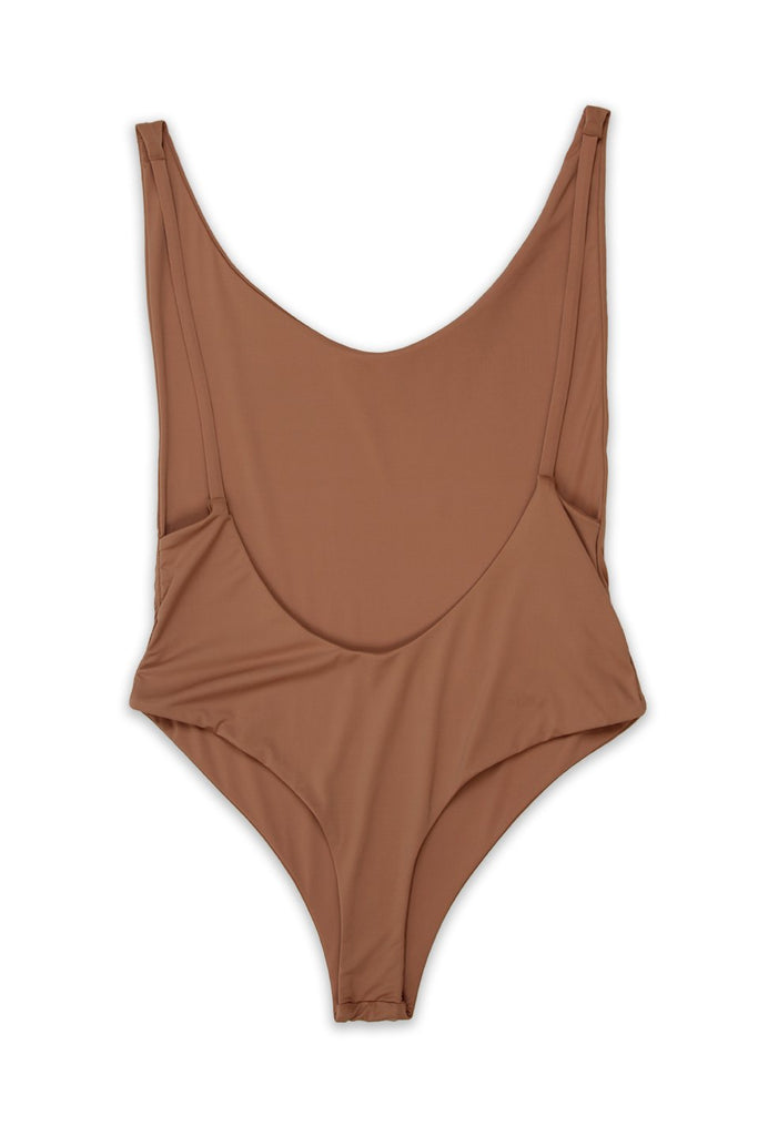 Ada High Cut Thong One Piece in Rosedawn