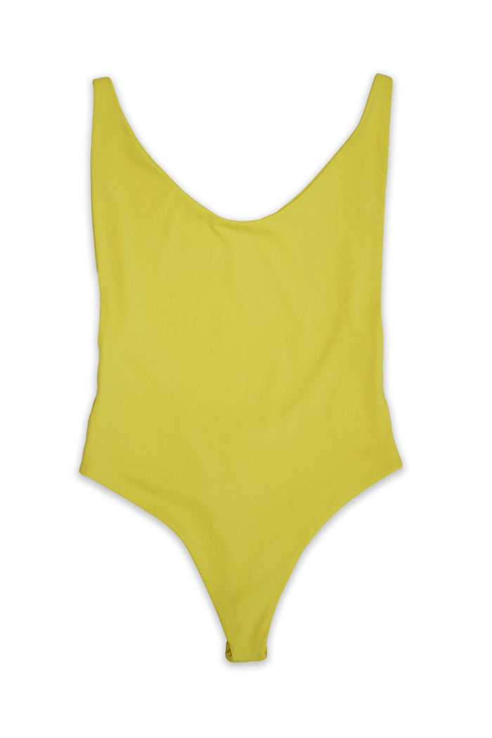 Ada High Cut Thong One Piece in Yellow