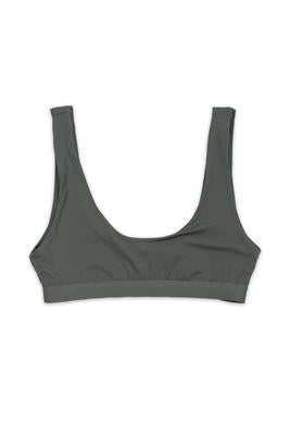 Amaka Bikini Tank Top in Dark Silver