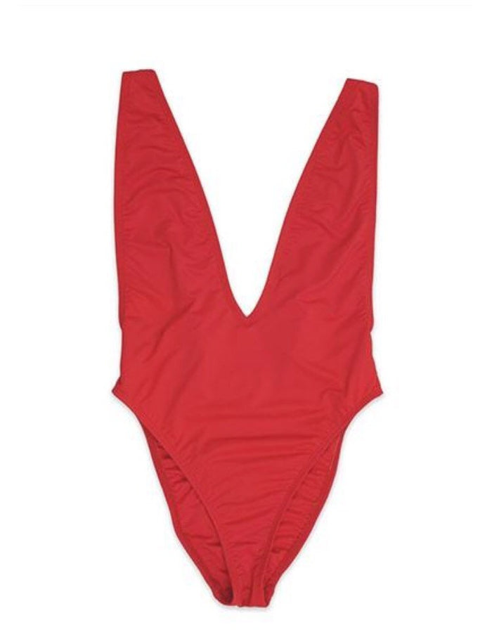 Chinwe High Cut Low V-Neck One Piece